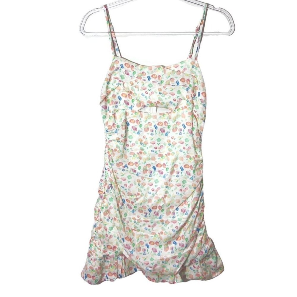 Storia Pastel Floral Mini‎ Bodycon Cut Out Spring Mini Dress